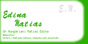 edina matias business card